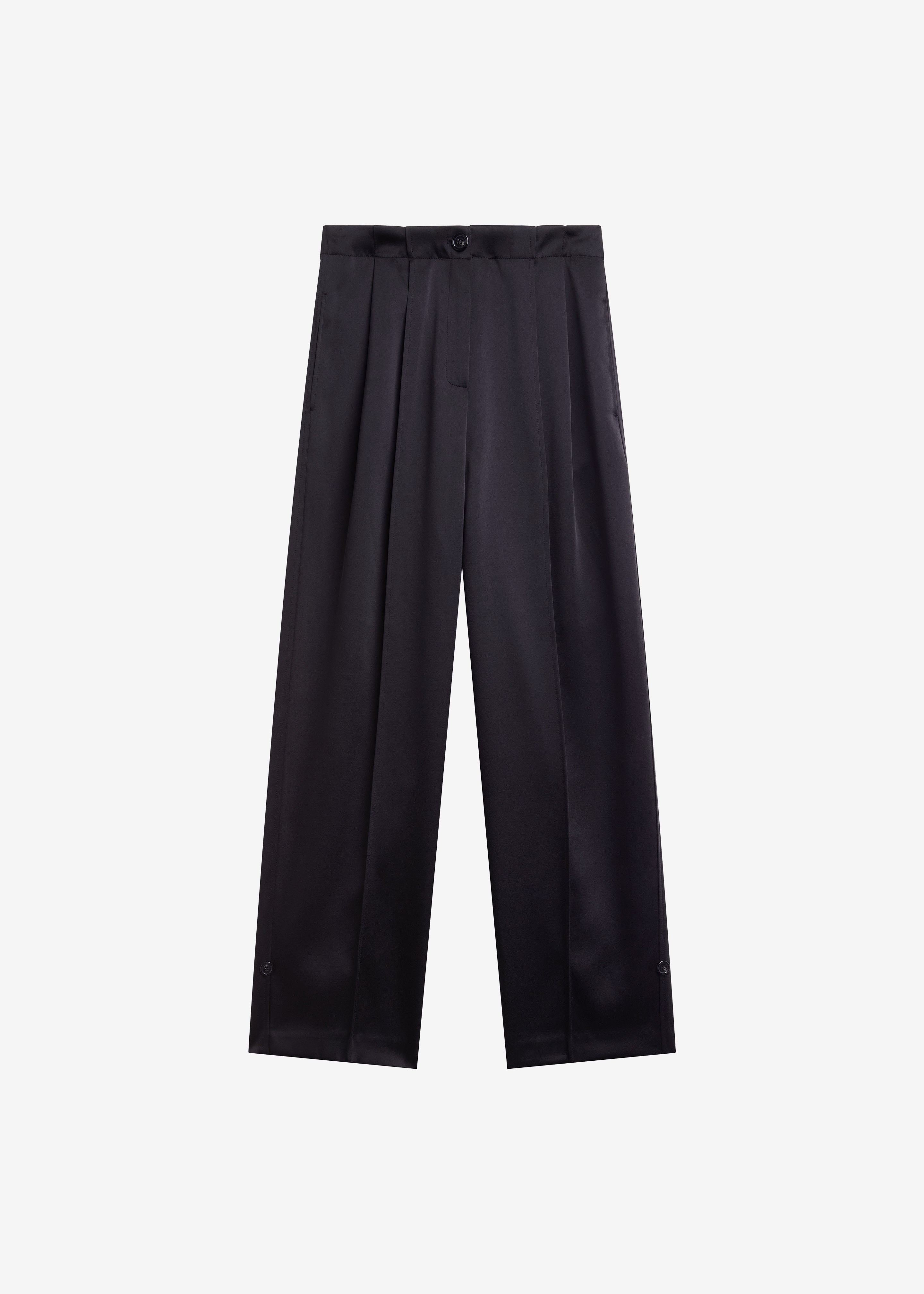 Rui Satin Trousers - Black