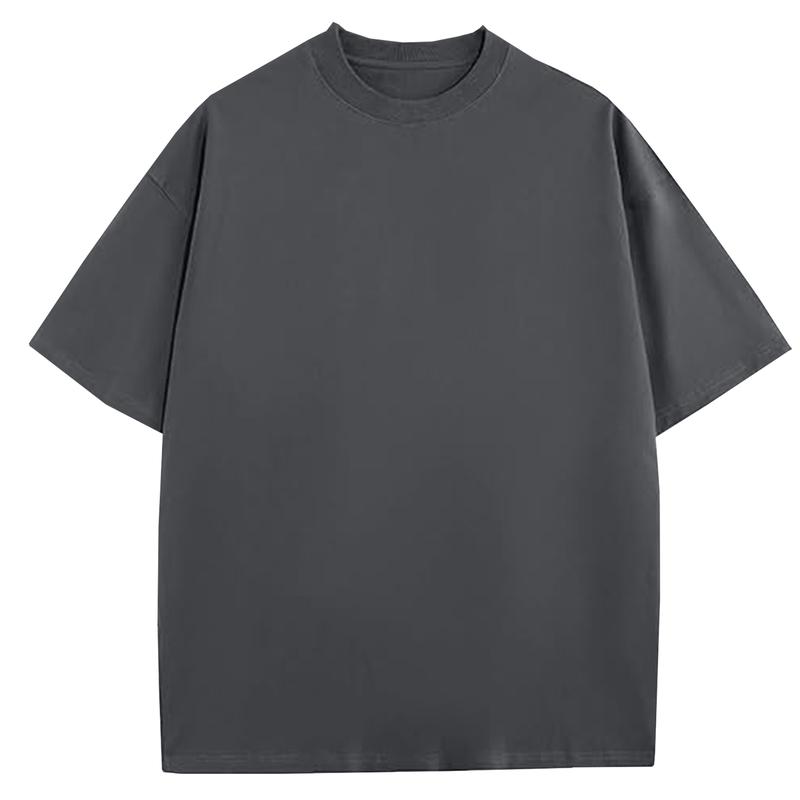 Unisex Heavyweight 100% Cotton Drop Shoulder T-Shirts, Multi-Pack Casual Oversized Fashion Tees