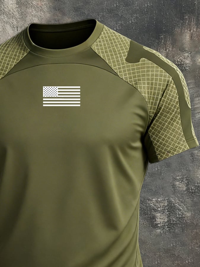 Men's Retro Camouflage Color-Block 