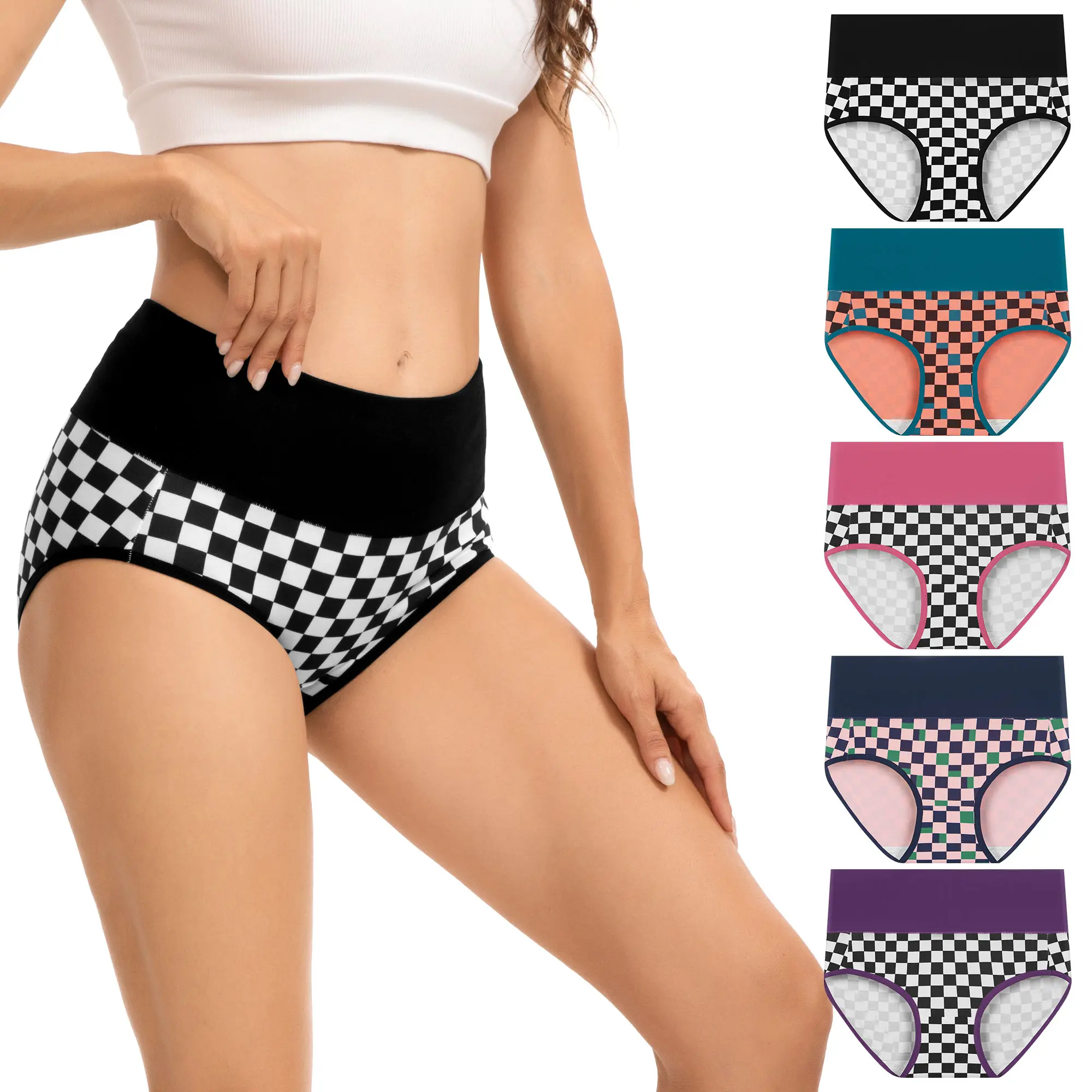 Women's High-Waisted Cotton Panties (5-Pack)