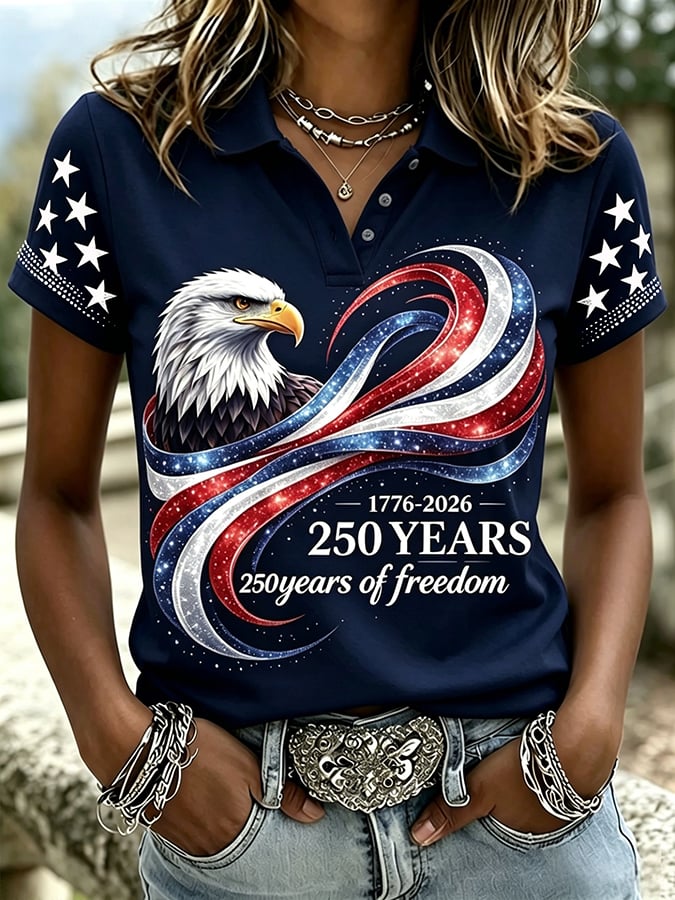 Women's Casual 250th Anniversary Print Top