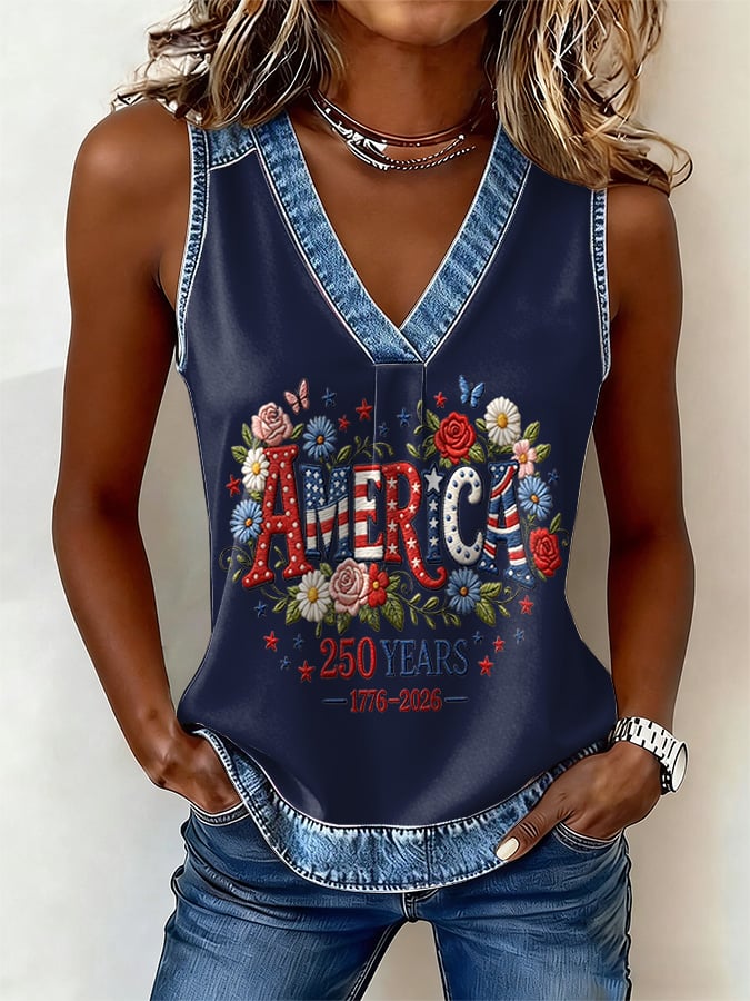 Women's 250th Anniversary Printed Casual Vest