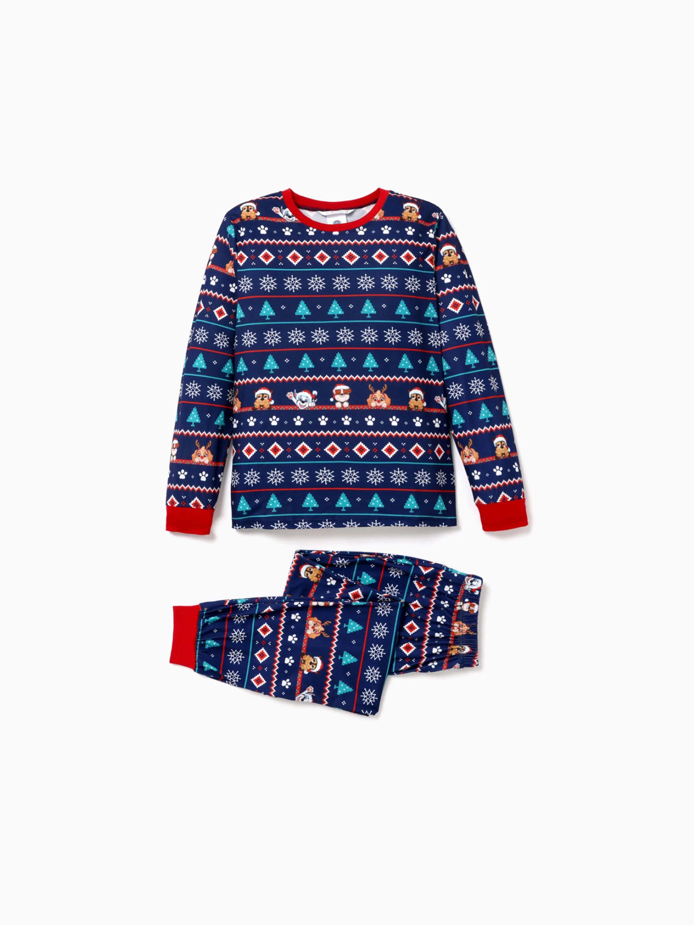 PAW Patrol Christmas Family Matching Allover Print Long-sleeve Pajamas Sets with Christmas Socks