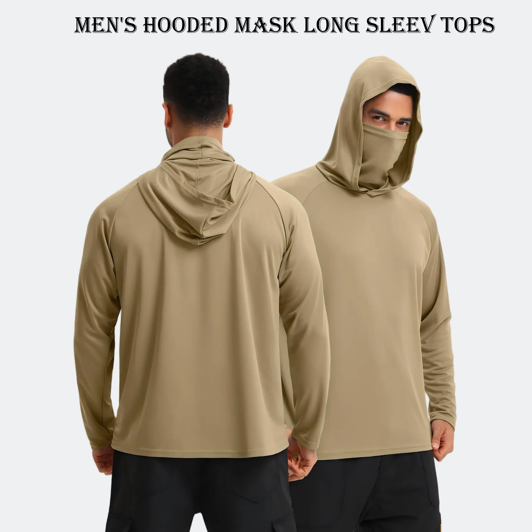 6 Pack Men's Casual Hoodie Pullovers Multicolored Long Sleeve Lightweight UPF Sun Protection