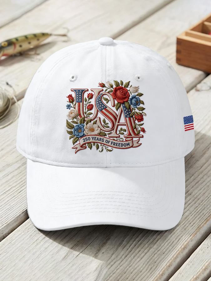 Unisex 250th anniversary Printed Washed Hat