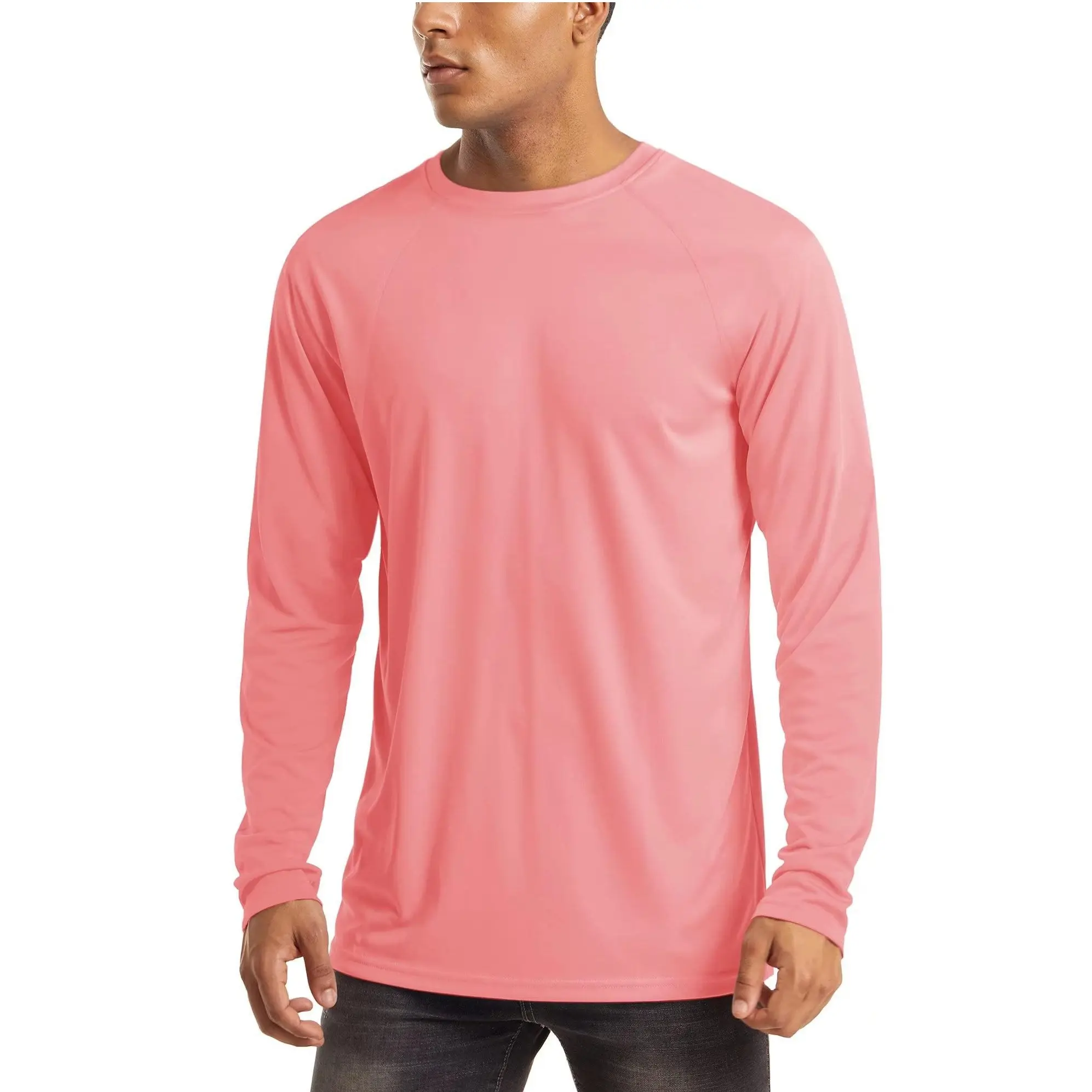 Men's UPF 50+ Long Sleeves Shirts Quick Dry Lightweight Summer Sportswear Tops for Swimming