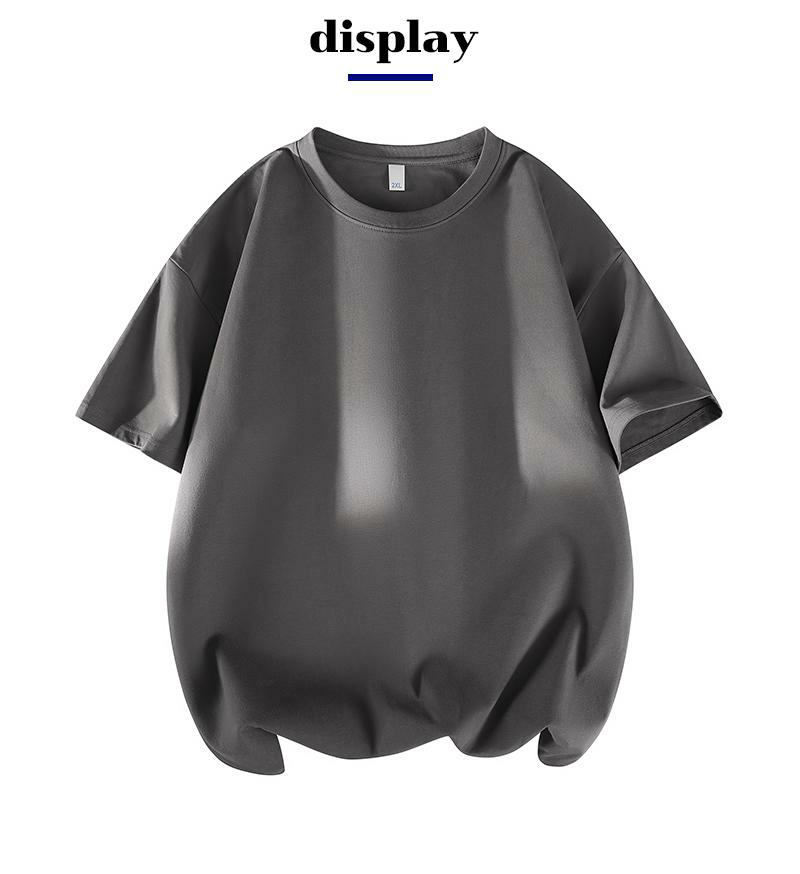 Men's 3PCS 100% cotton Crew Neck T-Shirts Set - Soft Loose Fit Navy Gray Black Tees for Casual Daily Wear