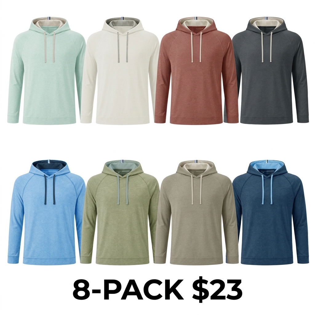 Men's Performance Hoodie – Moisture Wicking, UPF 50+, 4-Way Stretch Athletic Midlayer