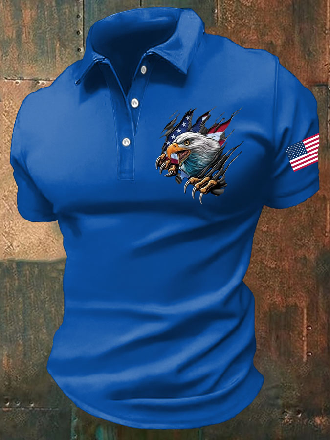Men's 250th Anniversary Printed Casual Polo Shirt