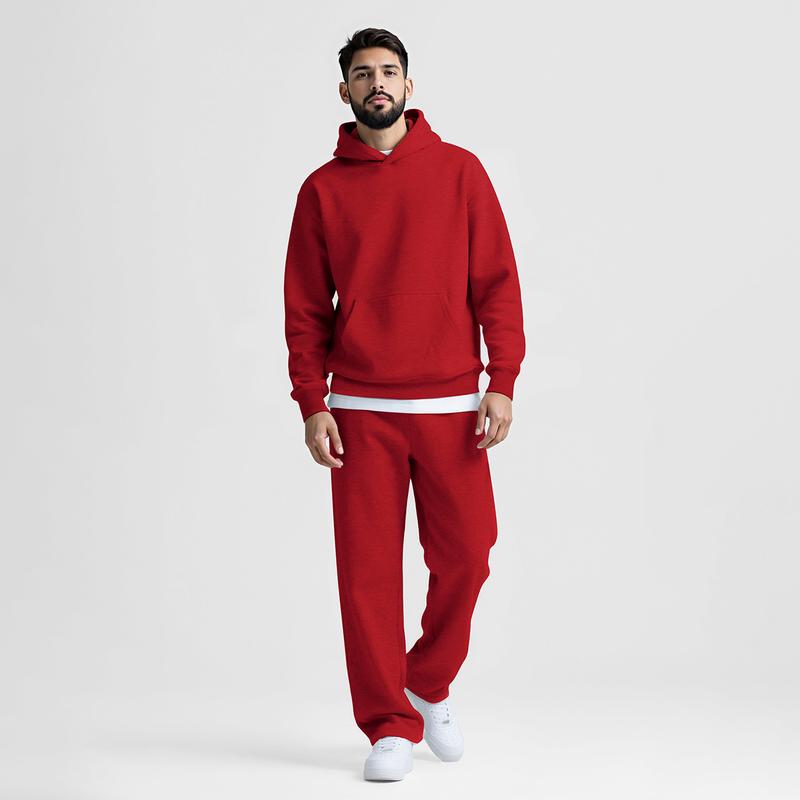 Matching Hoodie Set for Men Winter, 2 Piece Tracksuit, Oversized Hoodie & Sweatpants