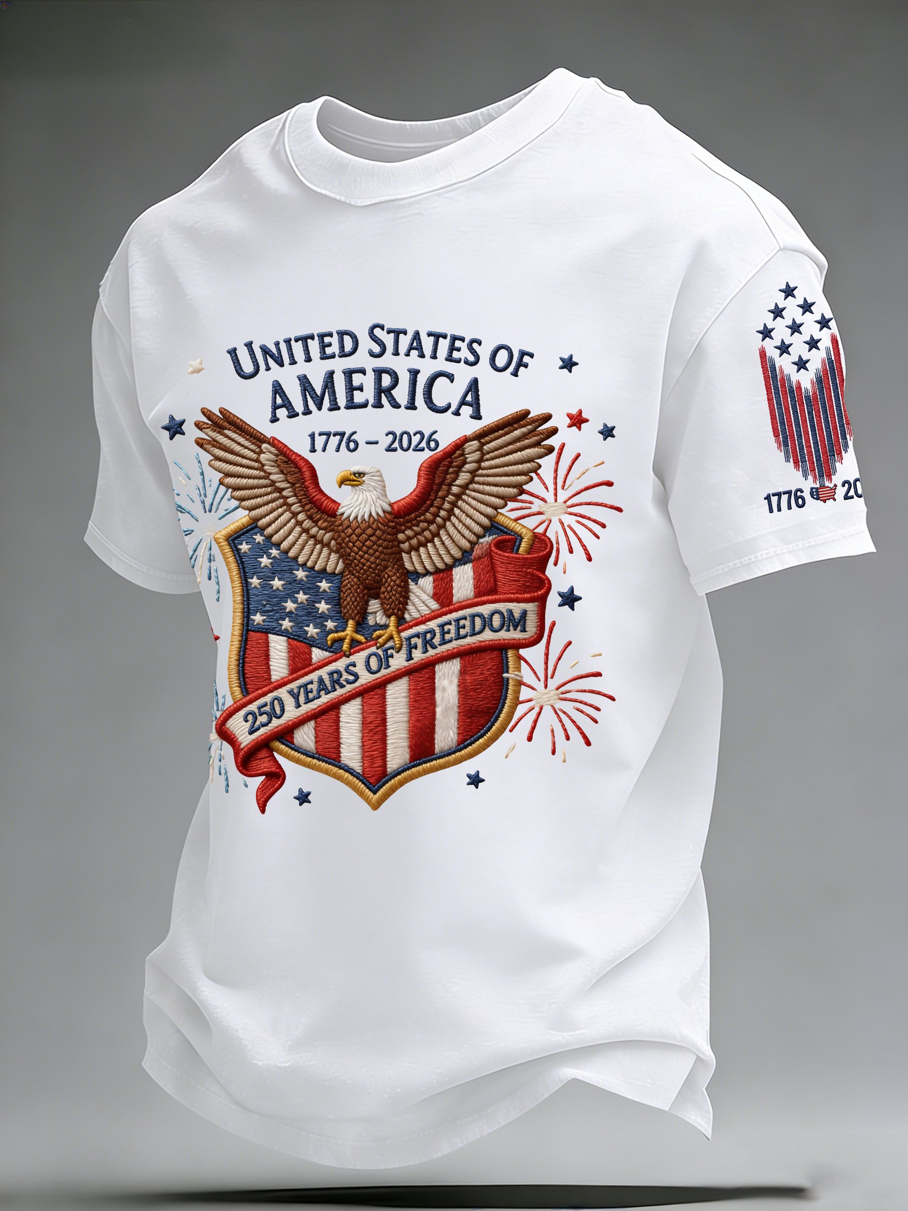 Men's American 250th Anniversary Print Casual Top
