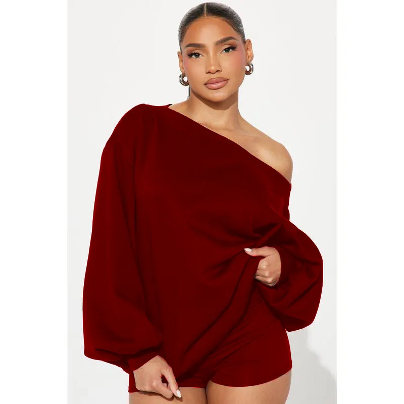 Shoulder Oversized Sweatshirt