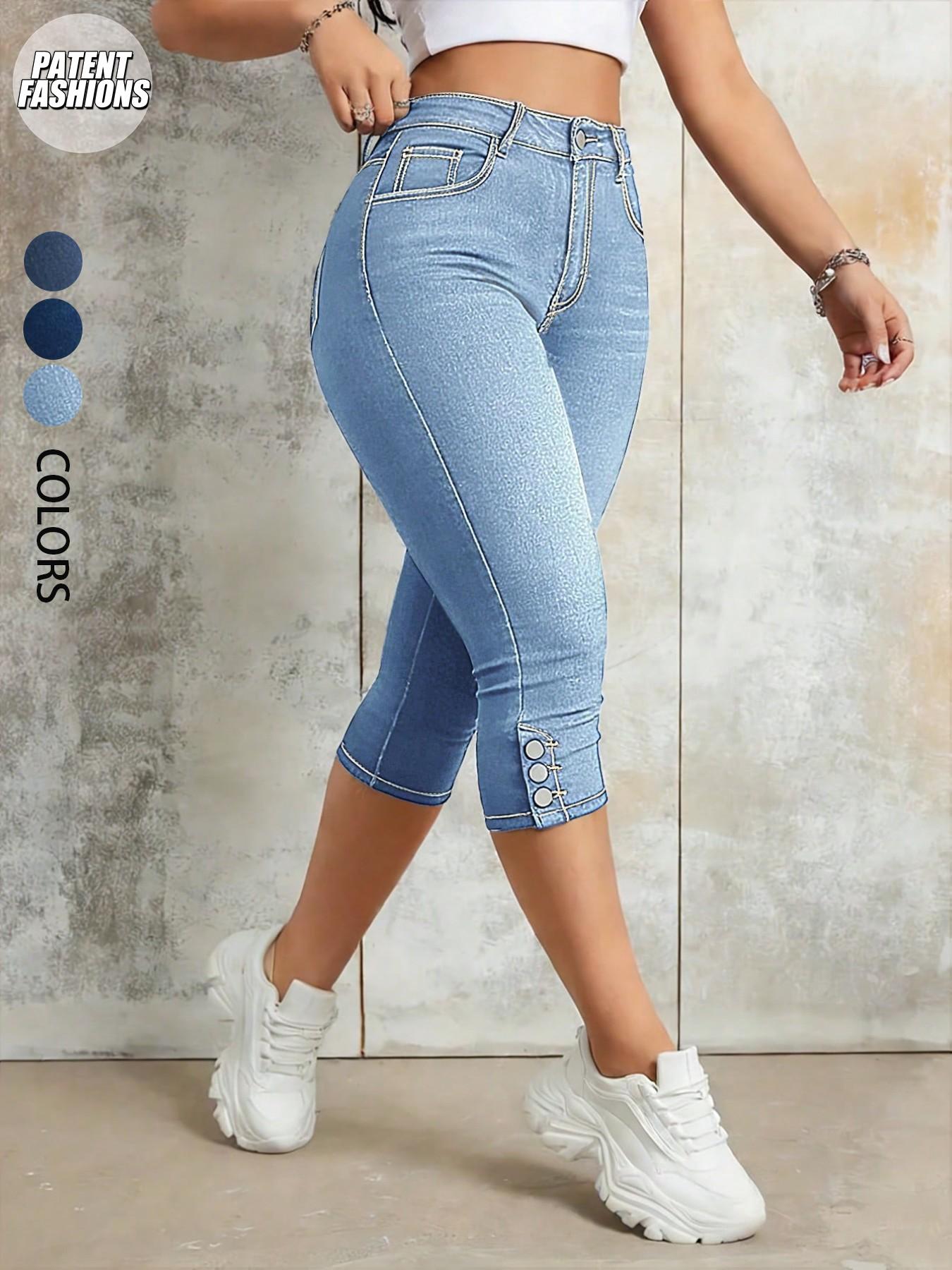Women's Stretch Slim-Fit Cropped Jeans