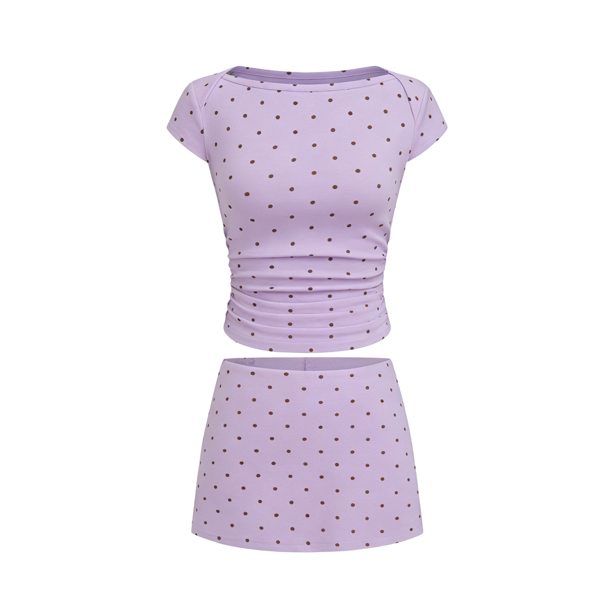 Women's Solid-Color Tank Top & Skirt Two-Piece Set