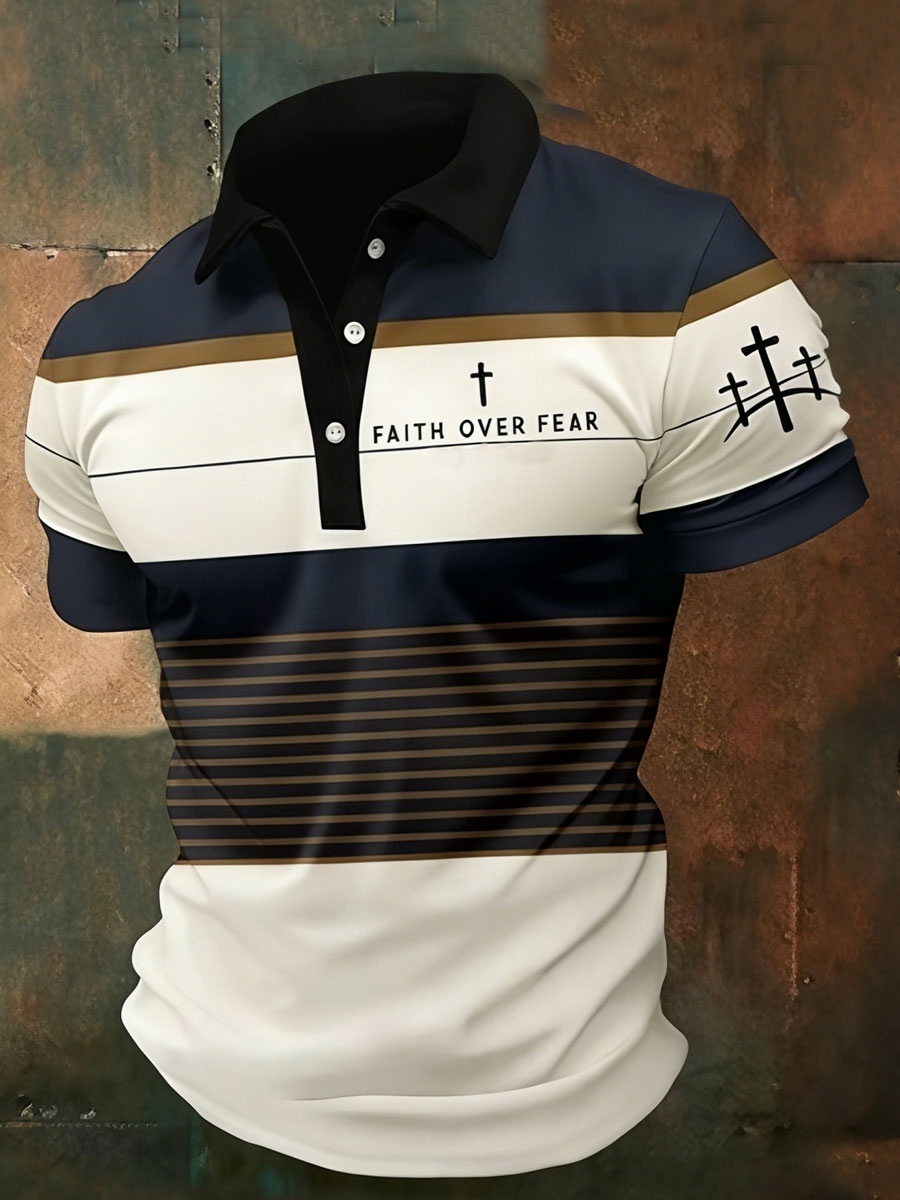Men'S Faith Printed Polo Shirt