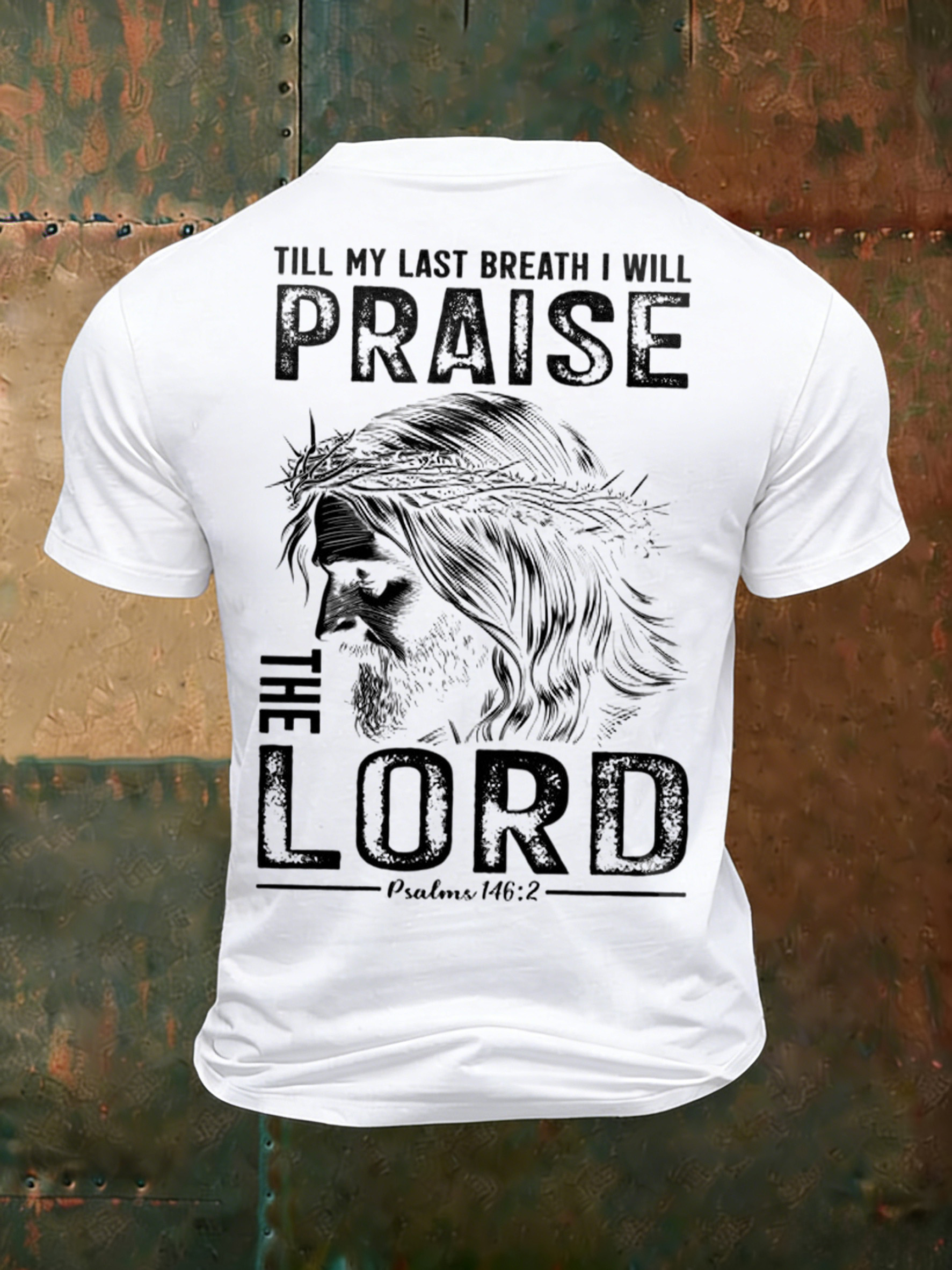 Men'S Casual Faith Jesus Letter Printed Round Neck T-Shirt