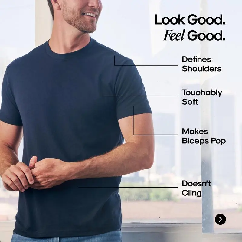 Men's four-piece short-sleeved crew neck T-shirt set