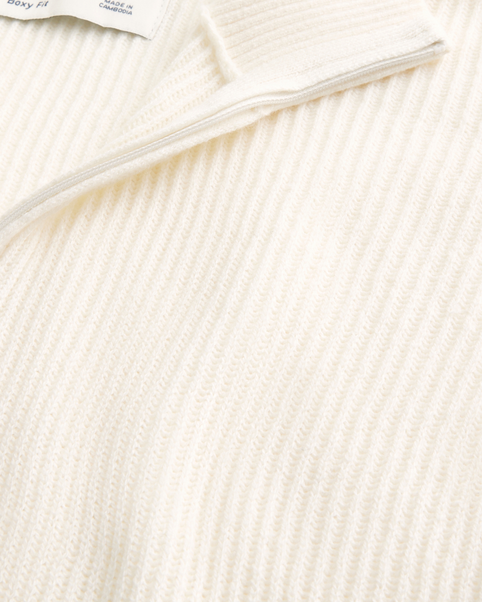 Boxy Quarter-Zip Sweater