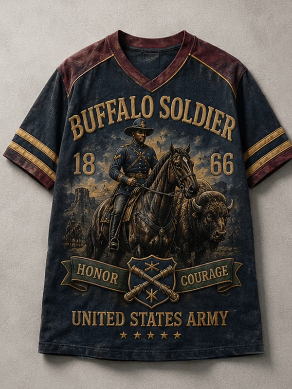 Men's Buffalo Soldier Cycling Art Print Top