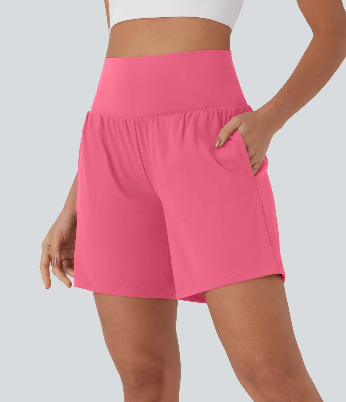 🔥🔥Women’s 2-in-1 Super High-Waisted Cool-Touch Yoga Shorts with Pockets (3