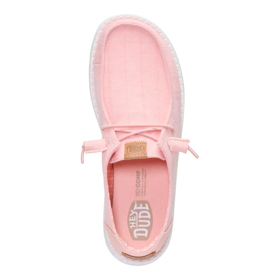 Wendy Chambray Grid - Pale Pink