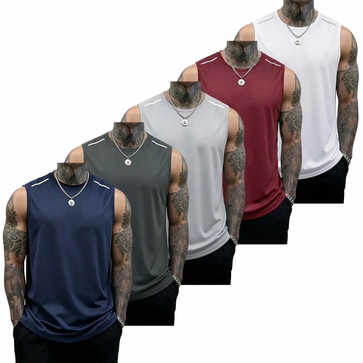 5-Pack Men’s Fitness Tank Tops – Slim Fit Muscle Sleeveless Shirts | Only $21.99