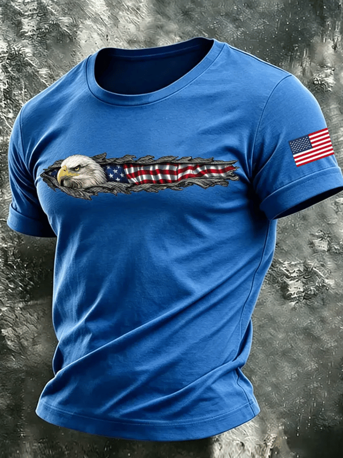 Men's Vintage 250th Anniversary Print Casual T-shirt