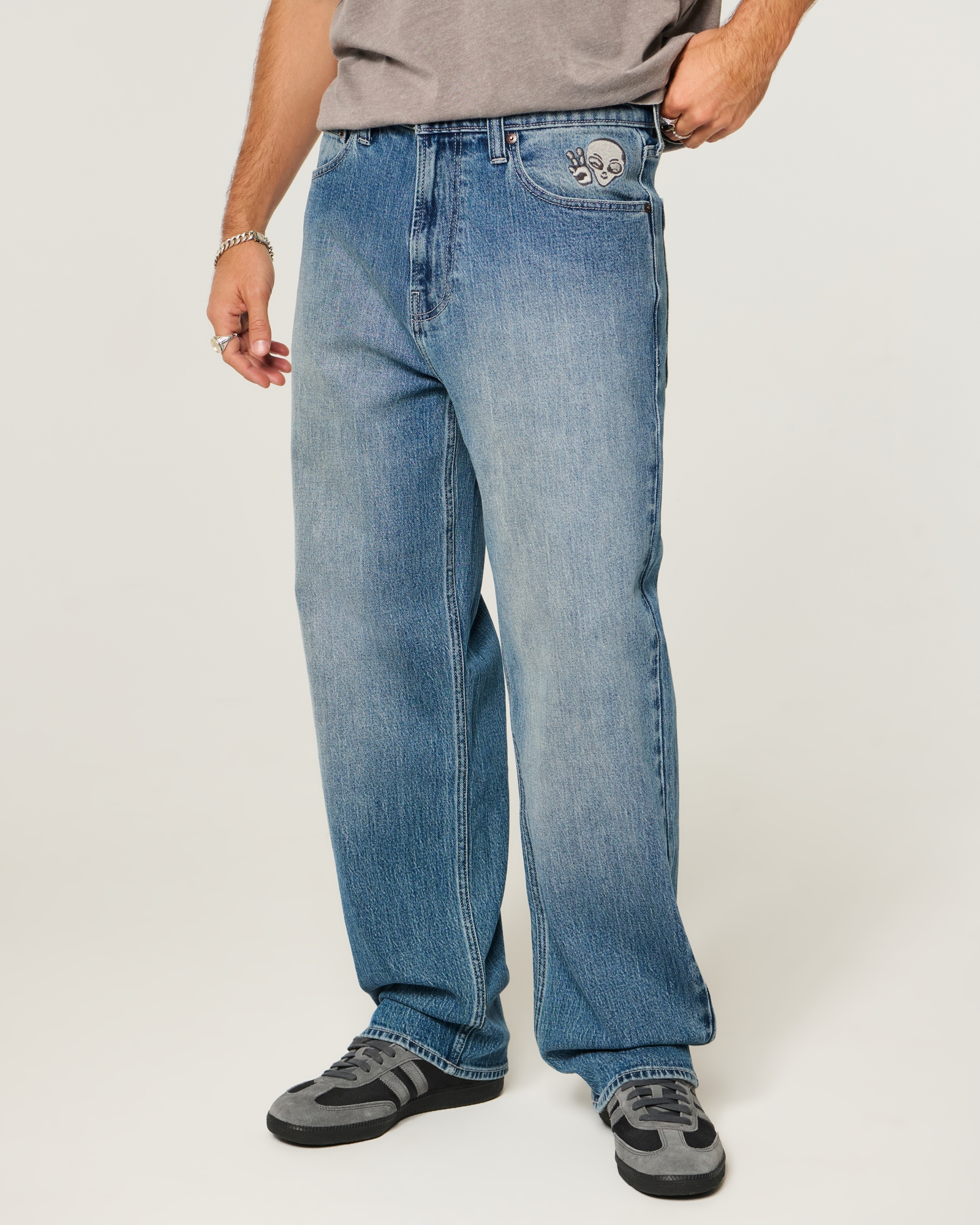 Grey Baggy Jeans