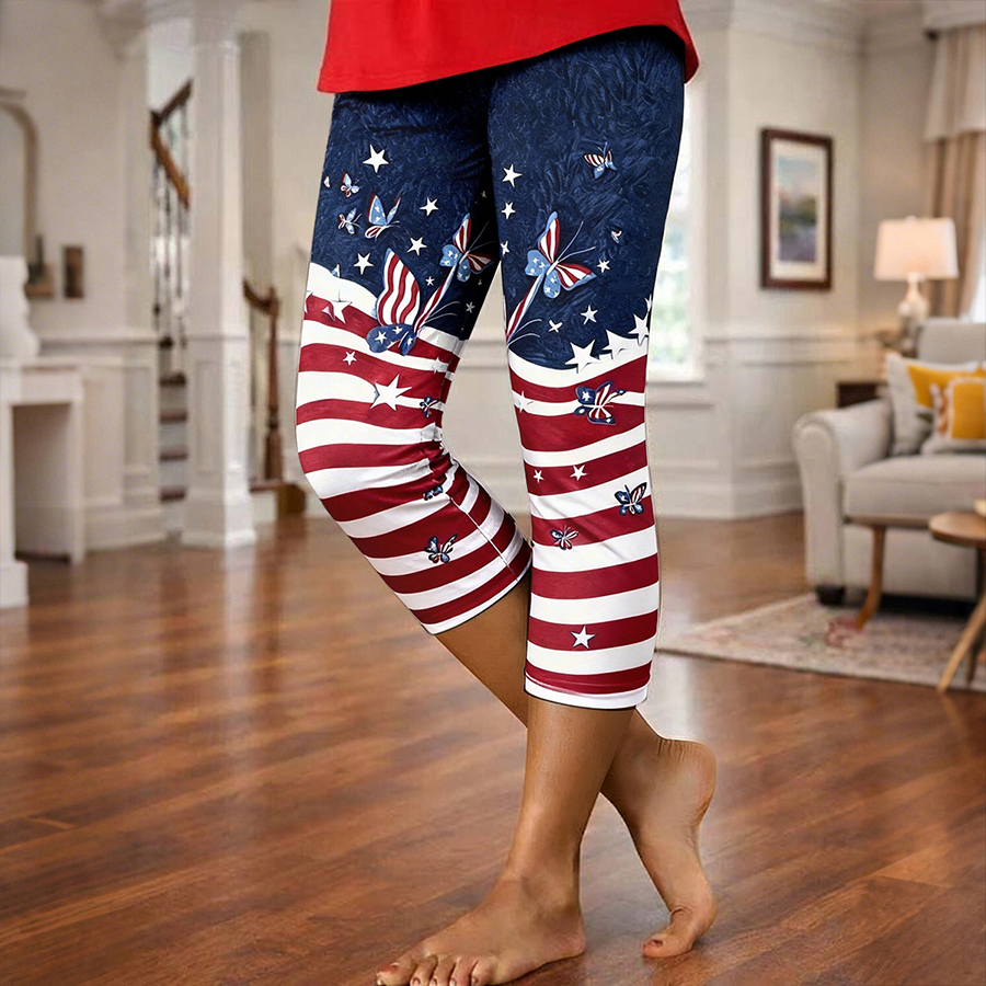 Women's Casual American 250Th Anniversary Printed Pants