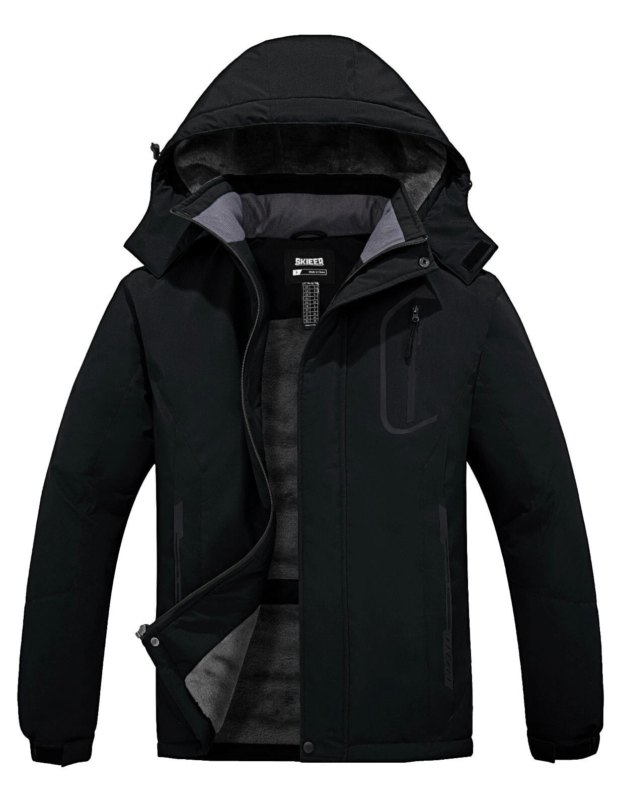 Skieer Men's Mountain Waterproof Ski Jacket Winter Rain Jacket Warm Snow Coat