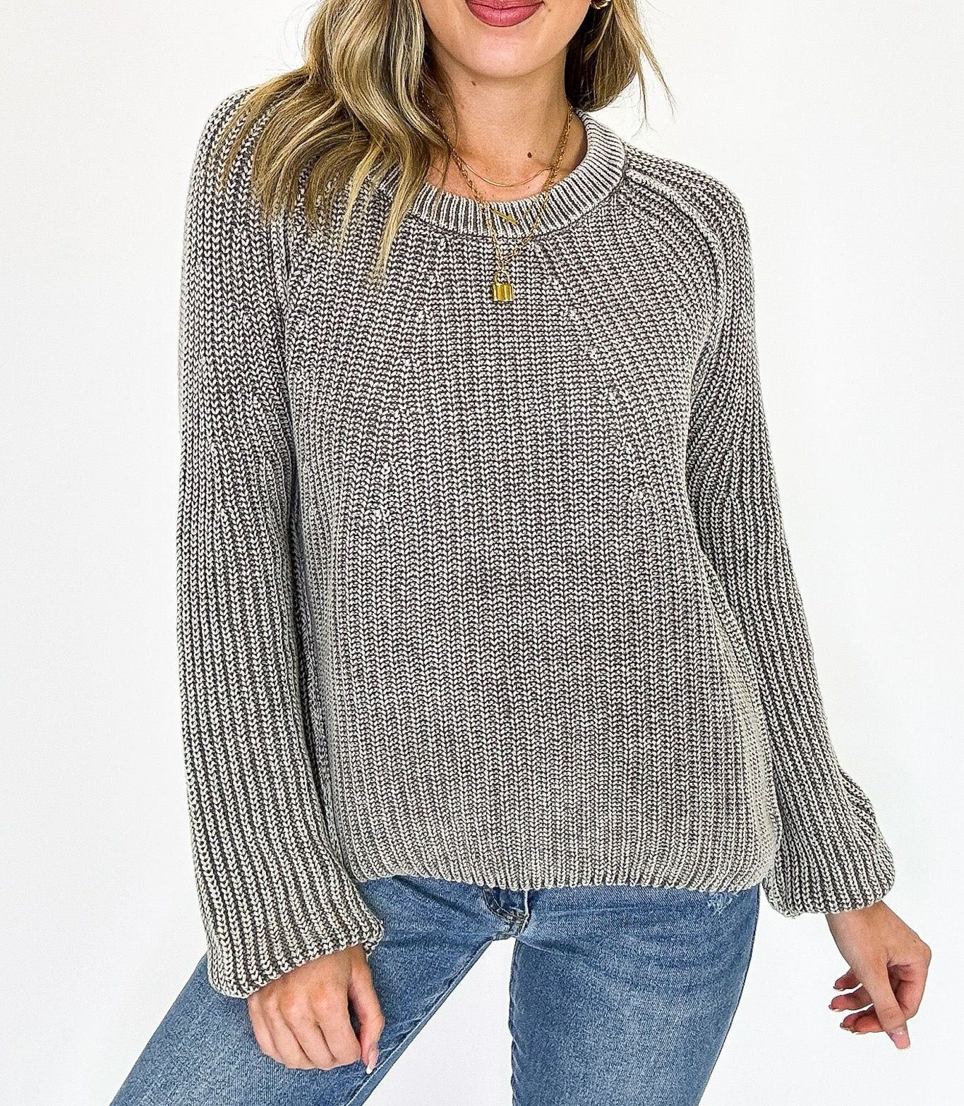 Fireside Stone Washed Round Neck Sweater