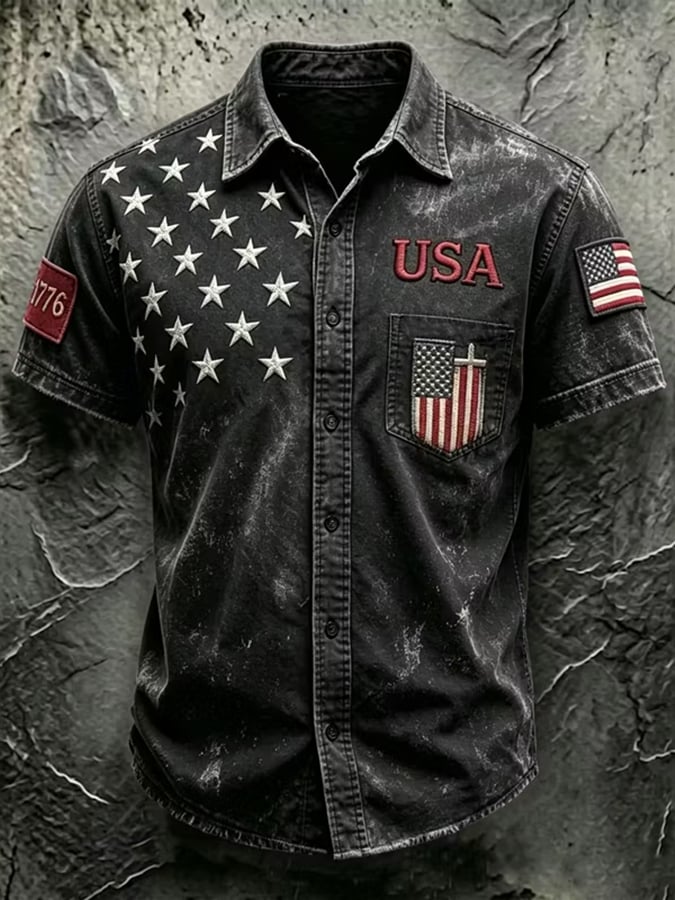 Men'S Short-Sleeve Shirt For The 250th Anniversary Of The United States