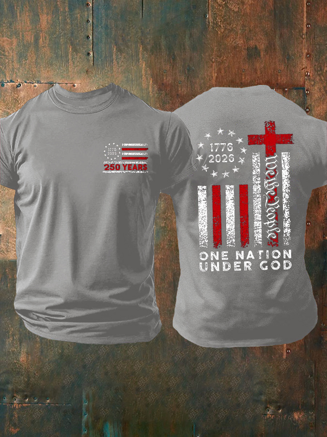 Men'S Independence Day One Nation Under God T-Shirt