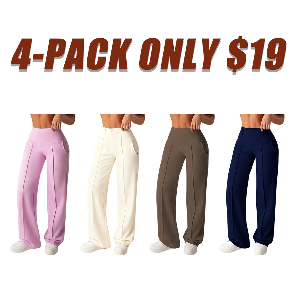 Women's Solid Color Loose Straight Leg Pants