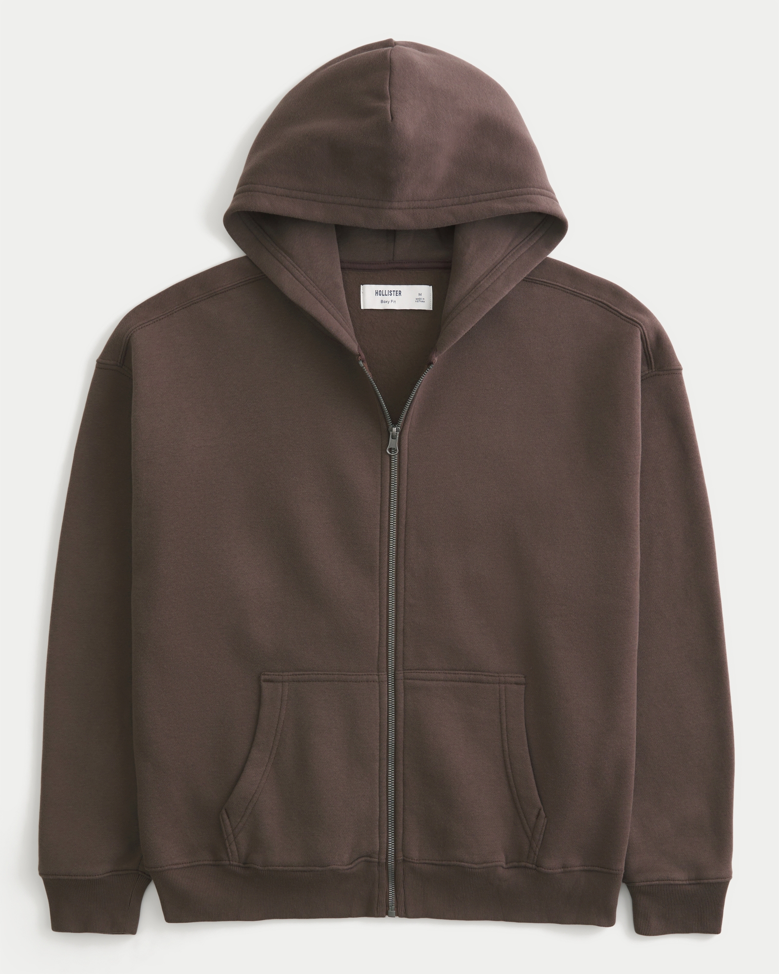 Boxy Zip-Up Hoodie