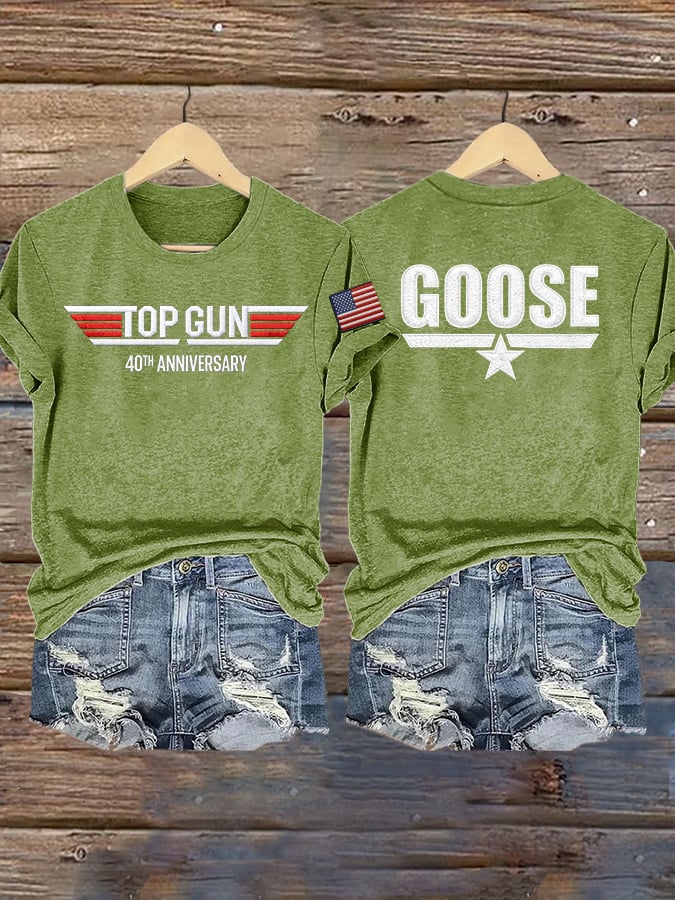 Women's Retro Talk To Me Goose 40th Anniversary Print T-Shirt