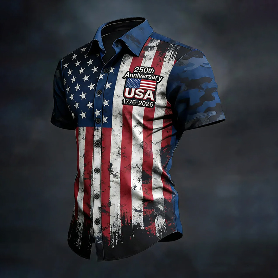 Men's 250th Anniversary Printed Casual Shirt