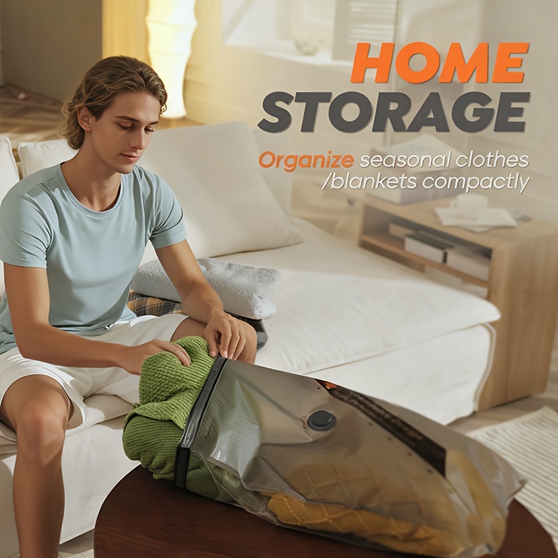 10pcs Vacuum Compression Bag Set (SML And Hand Pump),Vacuum Storage Dust Bag Saves Space, Protects Clothes