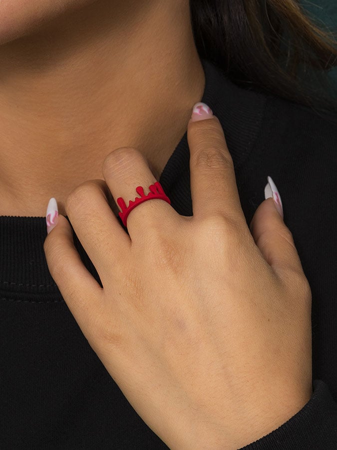 Halloween Bleeding Crown Ring For Women