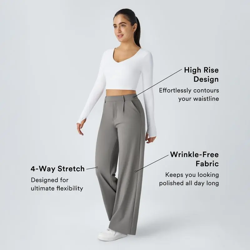 Women's Side Pocket Straight Leg Pants