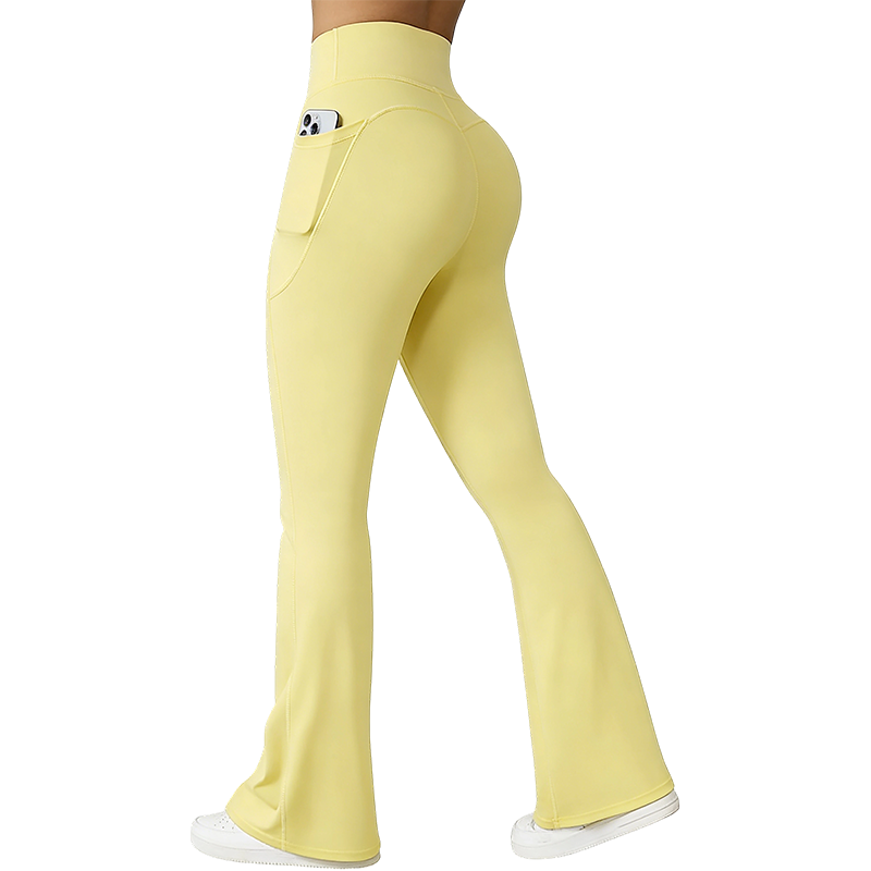 Women High Waist Butt Lifting Bottoms with Pockets