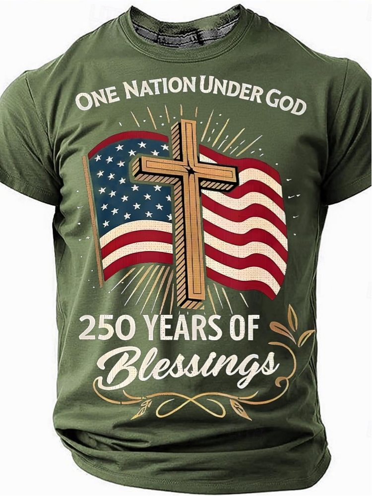 Art Flag Cross 250Th Anniversary Commemorative T-Shirt