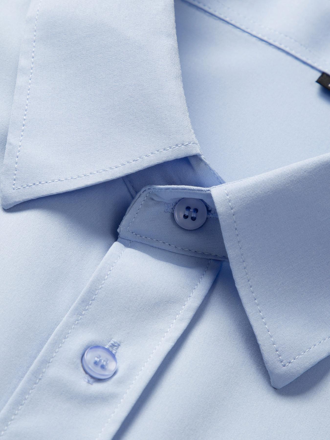 Men's Solid-Color Dress Shirts (5-Pack) — Crafted from skin-friendly, breathable, and wrinkle-resistant, non-iron fabric
