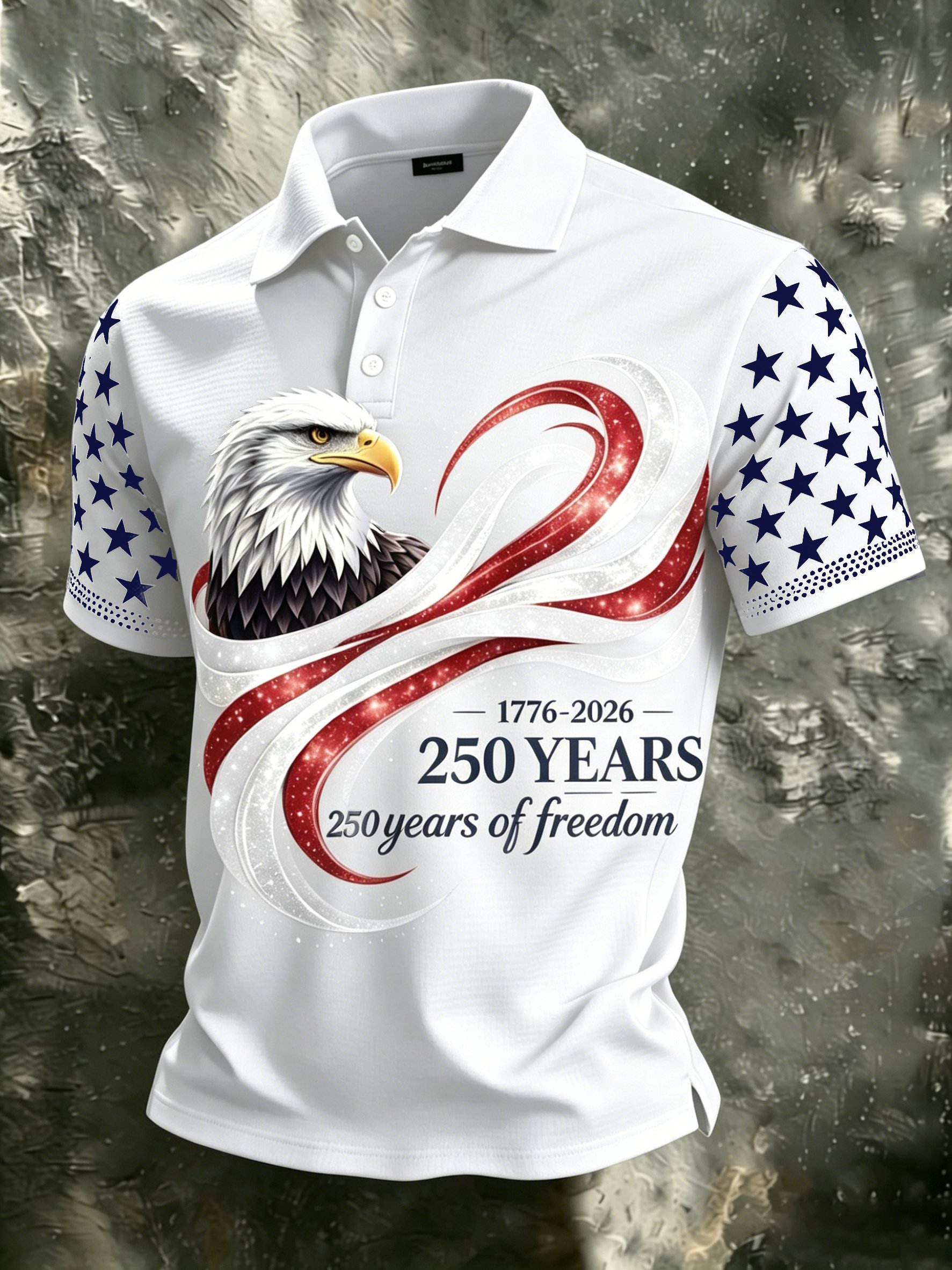 Men's U.S. 250th Anniversary Short-Sleeve Printed Polo Shirt