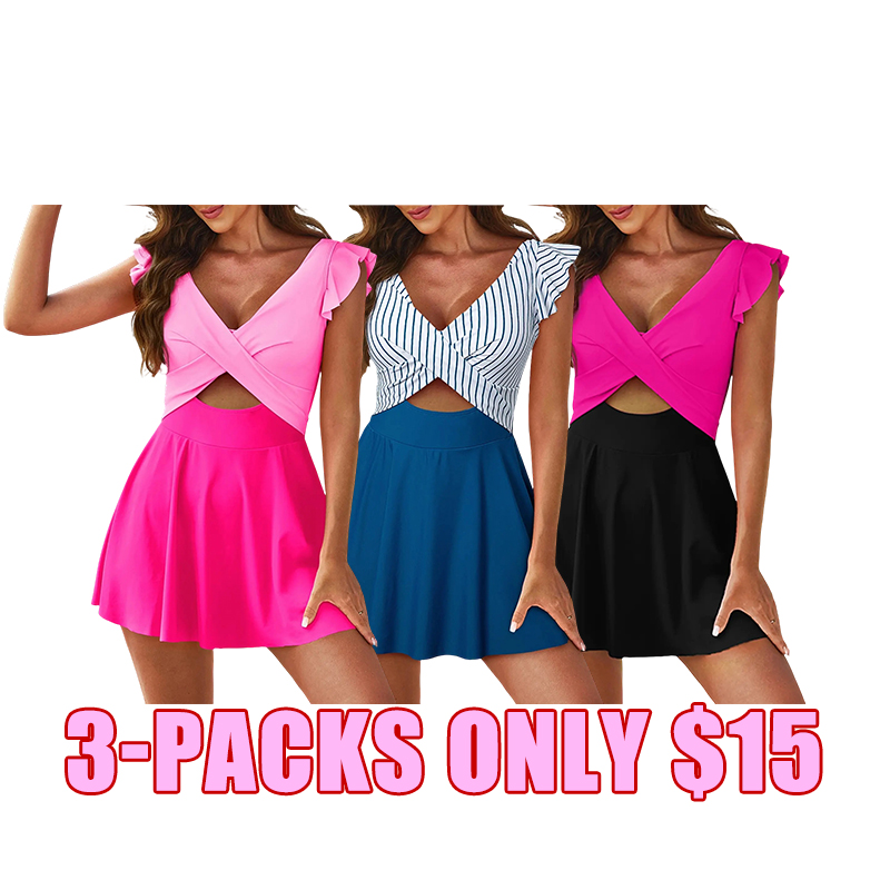 Ruffle Cutout Tummy Control One-Piece Swimsuit
