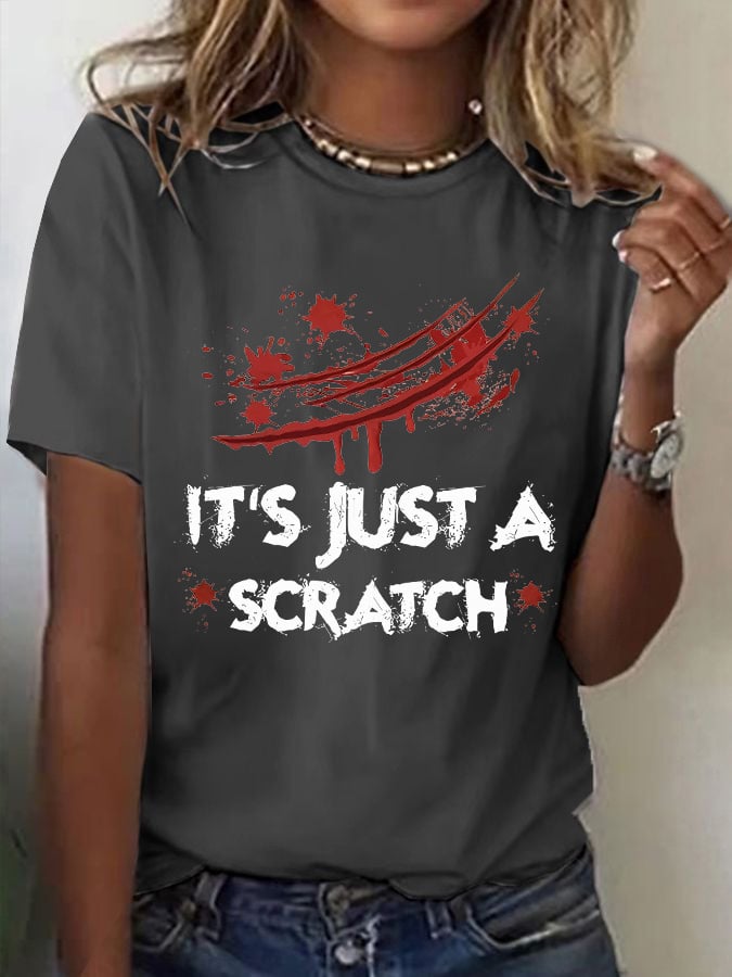Women's Casual Bloodstain Print T-Shirt