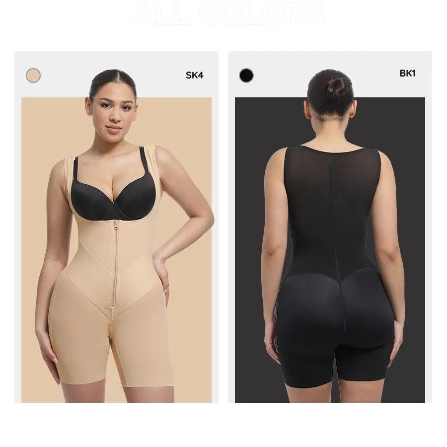 Colombianas Shapewear Butt Lifter Bodysuit with Zipper Crotch Plus Size Smooth Compression SummerVibes