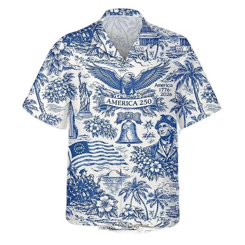 Retro Hawaii 250 Years of Freedom 1776 - 2026 Eagle Patriotic Shirt