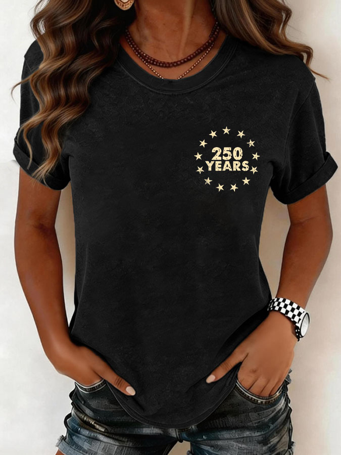 Women'S One Nation Under God Round Neck T-Shirt