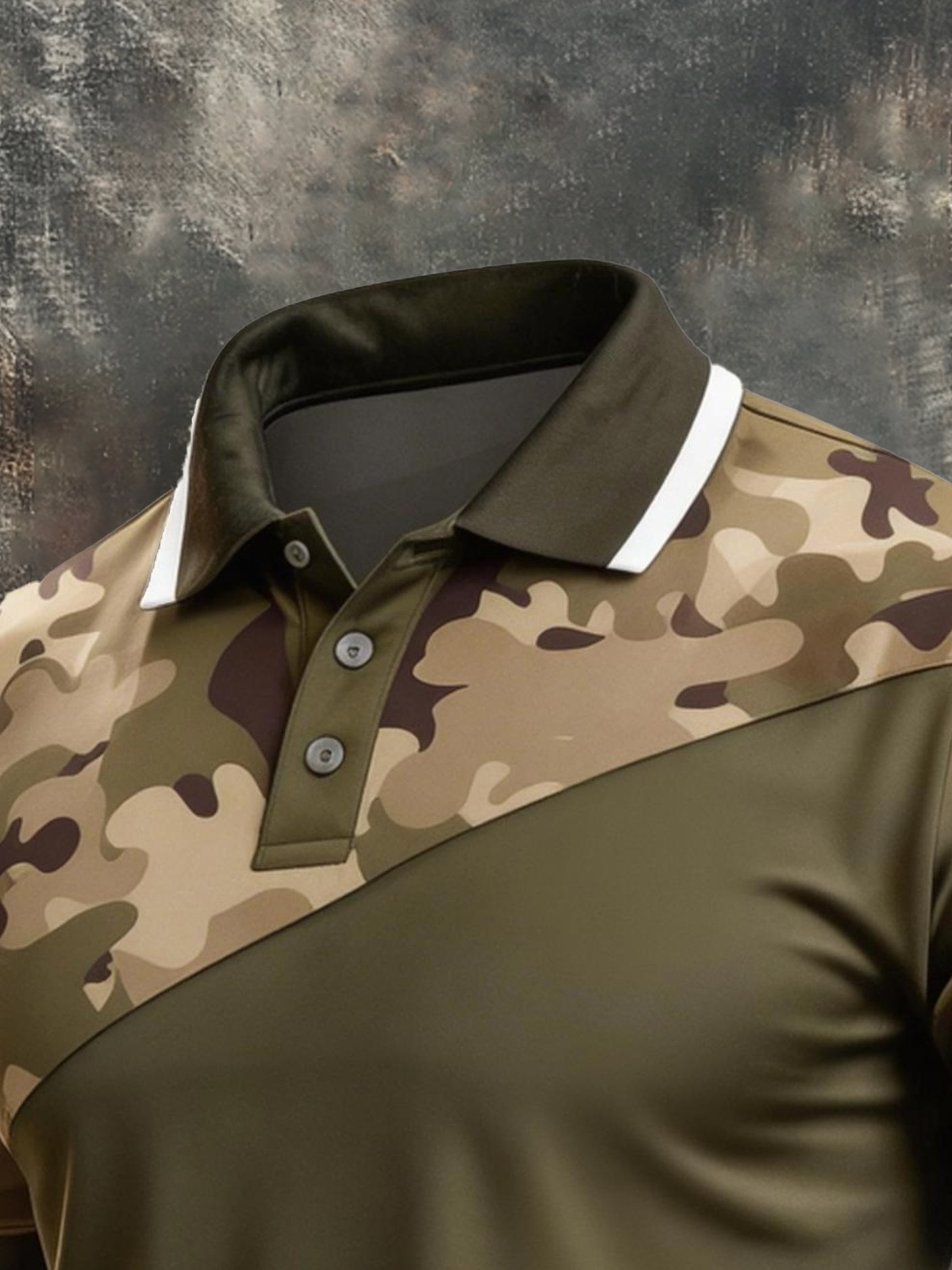 Men's Retro Patriot Color Block Polo Collar Short Sleeve
